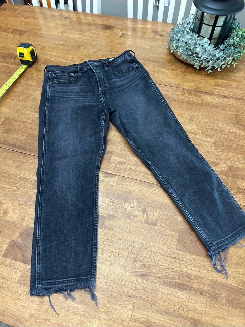 GAP Black Washed Cigarette High Rise Jeans